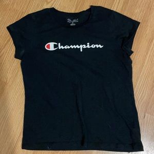 kids black champion shirt